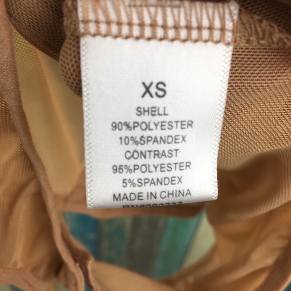NWT PacSun Beige Sheer Bodysuit XS - Picture 5 of 5